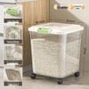 Wheeled Airtight 30-50 Jin Rice & Flour Storage Container - Insect & Moisture-Proof, Food Grade