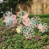 1Pcs Grounding Mounted Eight-leaf Windmill Kindergarten Children's Toys Wind Spinner  For Outdoor