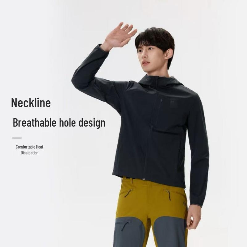 Unisex Summer Ice Silk Sun Protection Hoodie - Trendy, Lightweight Jacket for Outdoor Sports and Casual Wear.