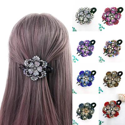 1 Stück Haarnadel Mode Kunststoff Haarspangen Entenschnabelklemme Damen Haargriff Haarspangen Strass