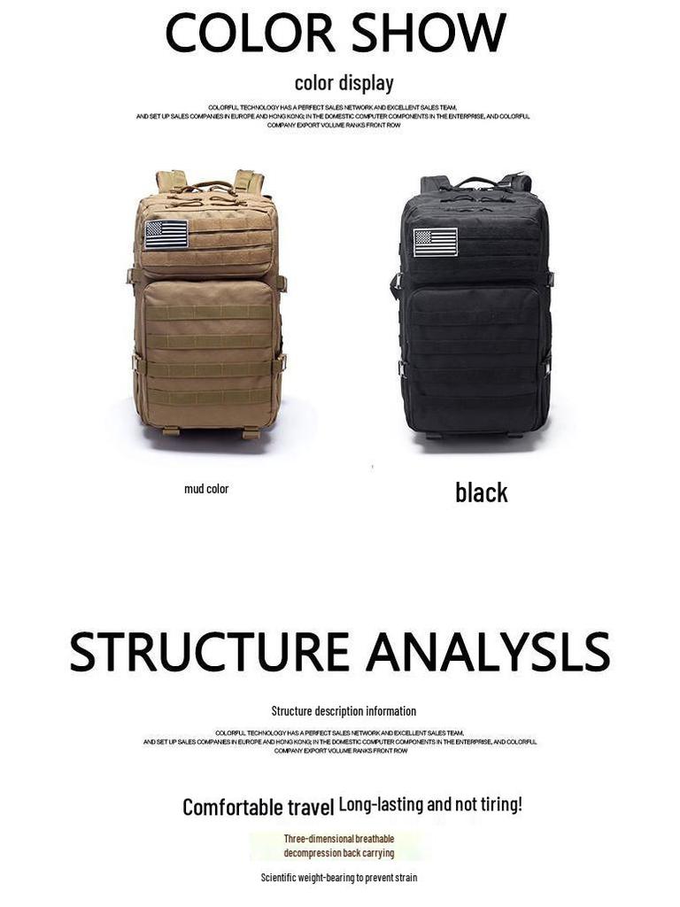 Outdoor Sports Waterproof Tactical Backpack: Large Capacity for Camping & Hiking