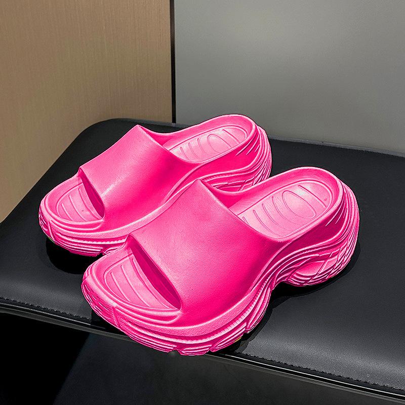 Super Thick-bottomed Cool Slippers Summer Indoor Home Non-slip and Deodorant Outer Wear Fashionable Height-increasing Cool Slippers