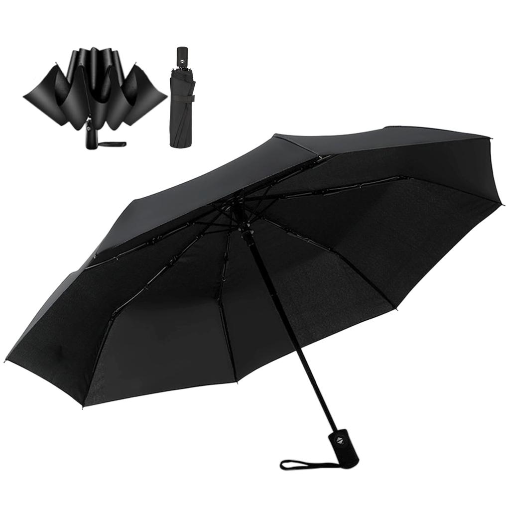 Folding Umbrella with Automatic and Sun and Rain 8 Rainy Season Typhoon and Heavy Rain Large UV Full Light Perfect for School and Commuting One-Touch