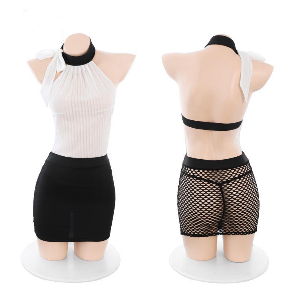 Domila Style Small Secret Naked Back Hollow Hip Skirt Sexy Underwear Role Play Temptation F414 Wholesale