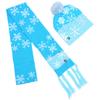Unisex Christmas Halloween LED Lights Knitted Hat and Scarf Set Fashion Wear