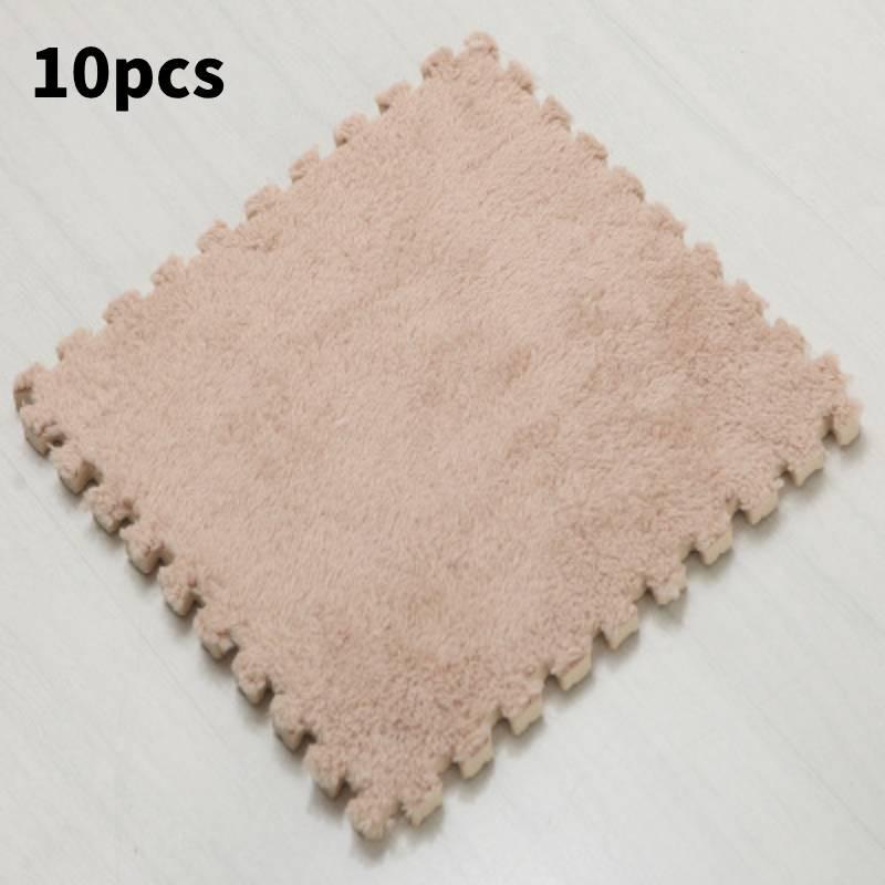 

Eva Foam 10pcs Soft Shaggy Floor Mats Puzzle Mat Bedroom Room Living Camel