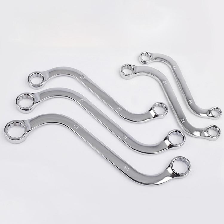5 Pcs/Set S-Style Wrench Repair Tool Double 12 Point Box Ends for Confined Areas