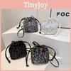 Sophisticated Medium Sequin Bucket Bag For Women Perfect For Street Fashion