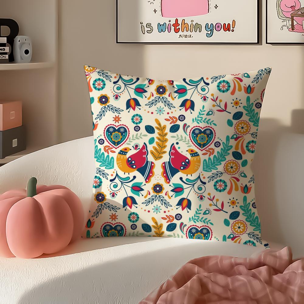 Exotic Bold Art Moroccan Style Cushion Cover Pillowcase Short Plush Invisible Zipper Room Sofa Cushion Cover