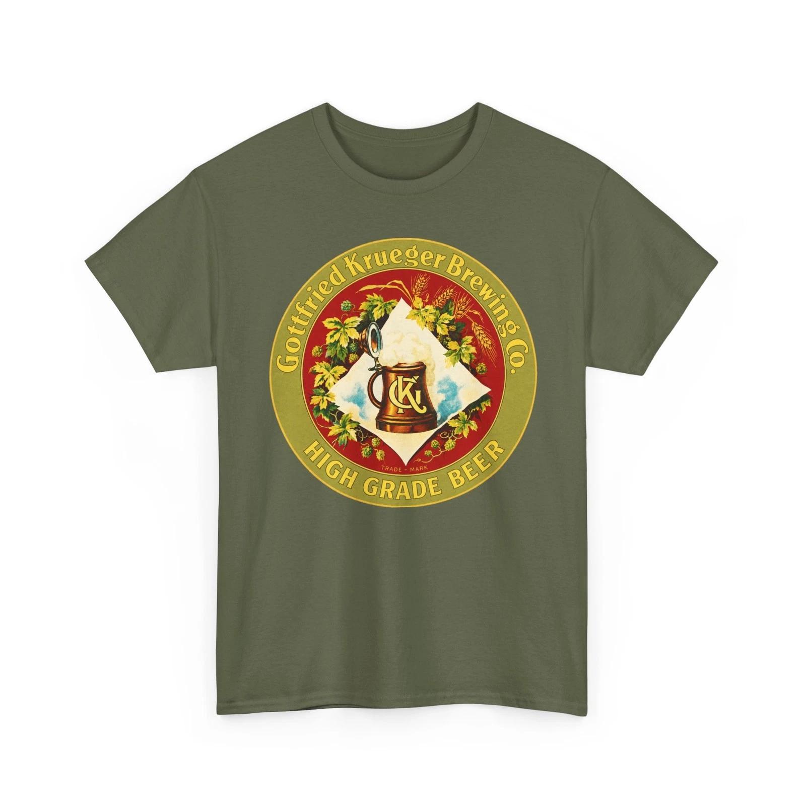 Gottfried Krueger Brewing Co. High Grade Beer Newark NJ Retro Breweriana T-Sirt 4XL