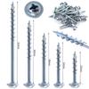 100pcs Self Tapping Screws, Cross Head Slotted, 25/32/38/50/63mm, Suitable for Pocket Hole Clamp System Pocket Hole Screws