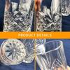 6 stuks Whiskyglazen 11,83oz Whiskyglas Vintage Stijlvol Glaswerk Voor Scotch Bourbon Whisky Cocktail Cognac Wodka Gin Tequila Likeur Huisdecoratie Huis