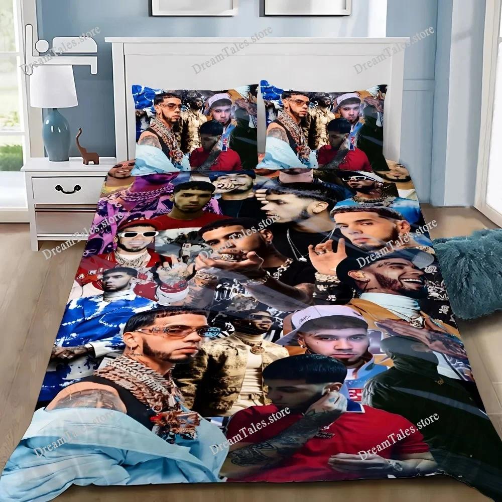 Anuel AA Real Hasta La Muerte Duvet Cover Pillowcase Bedding Set Adult Boy Girl Bedroom Decoration Children Gift Single Double74
