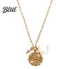 Unique Faux Opal Pendant 12 Constellations Necklace Moon Charm Constellation