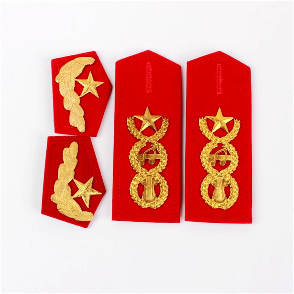 Shoulder Epaulets Uniform Epaulettes Shoulder Boards/Collar Flower for Professional Uniform Accessories Stage Performers