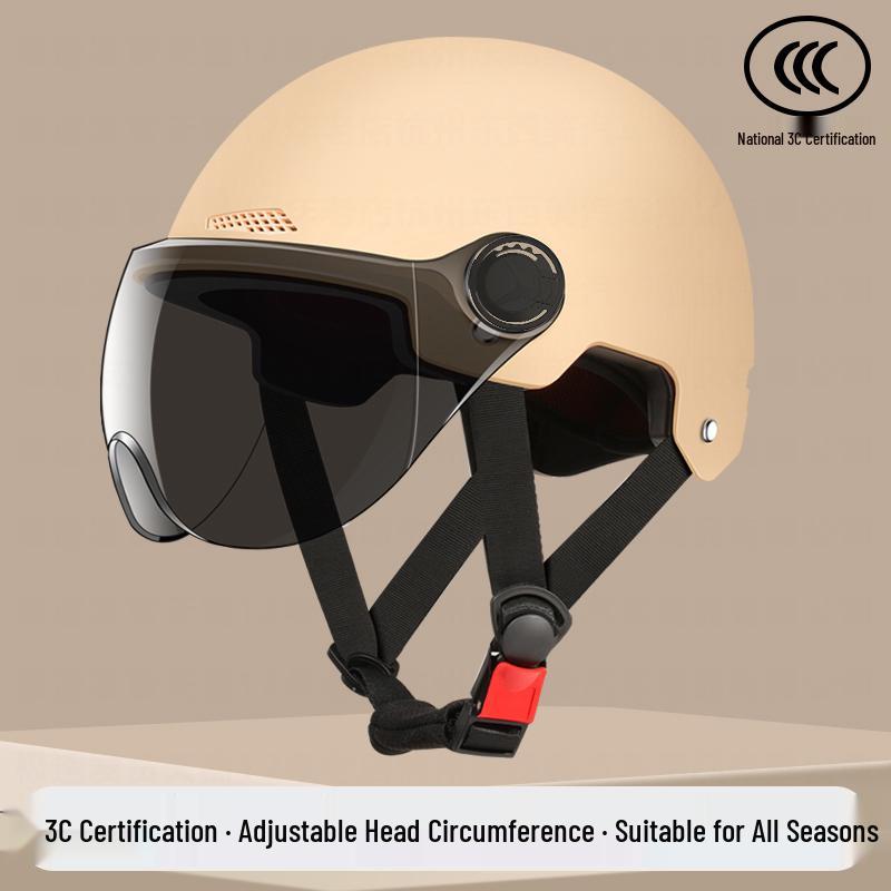 Universal 3C Certified Electric Bicycle Helmet with Sun Visor for Adults & Children - All-Season Safety Helmet for Men, Women & Scooter Riders