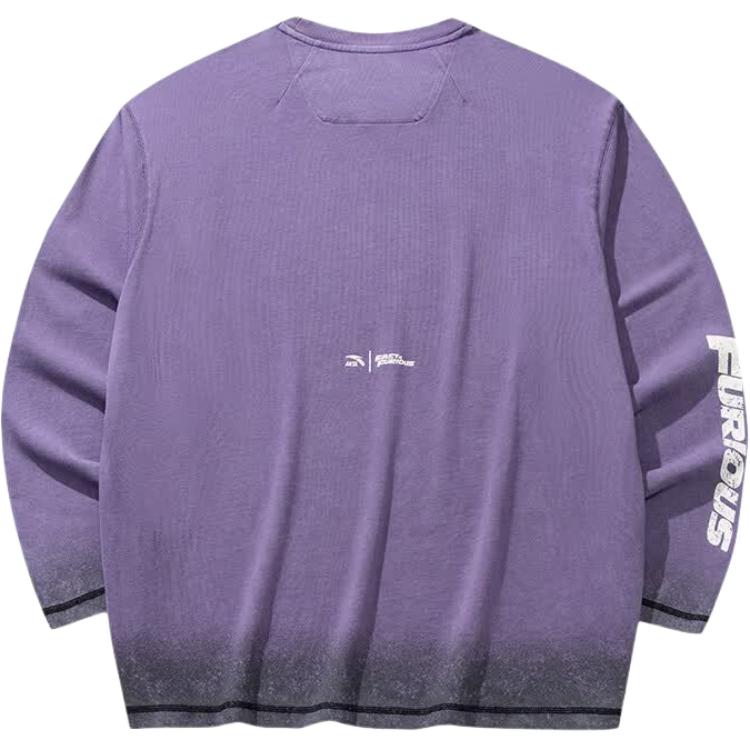 Anta × Fast And Furious Collaboration Lifestyle Series Letter Gradient Long Sleeve T-Shirt Unisex Tops 172638404-3