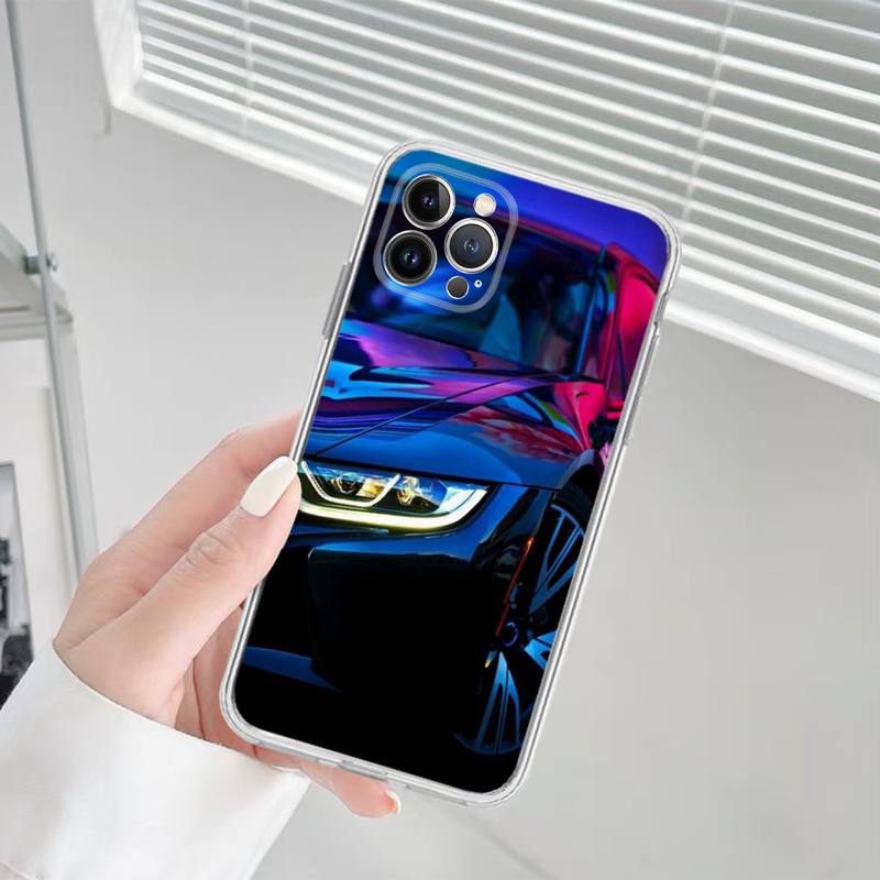 Blue Red- Sport Car Phone Case Silicone Soft for Iphone 14 13 12 11 Pro Mini XS MAX 8 7 6 Plus X XS XR Cover