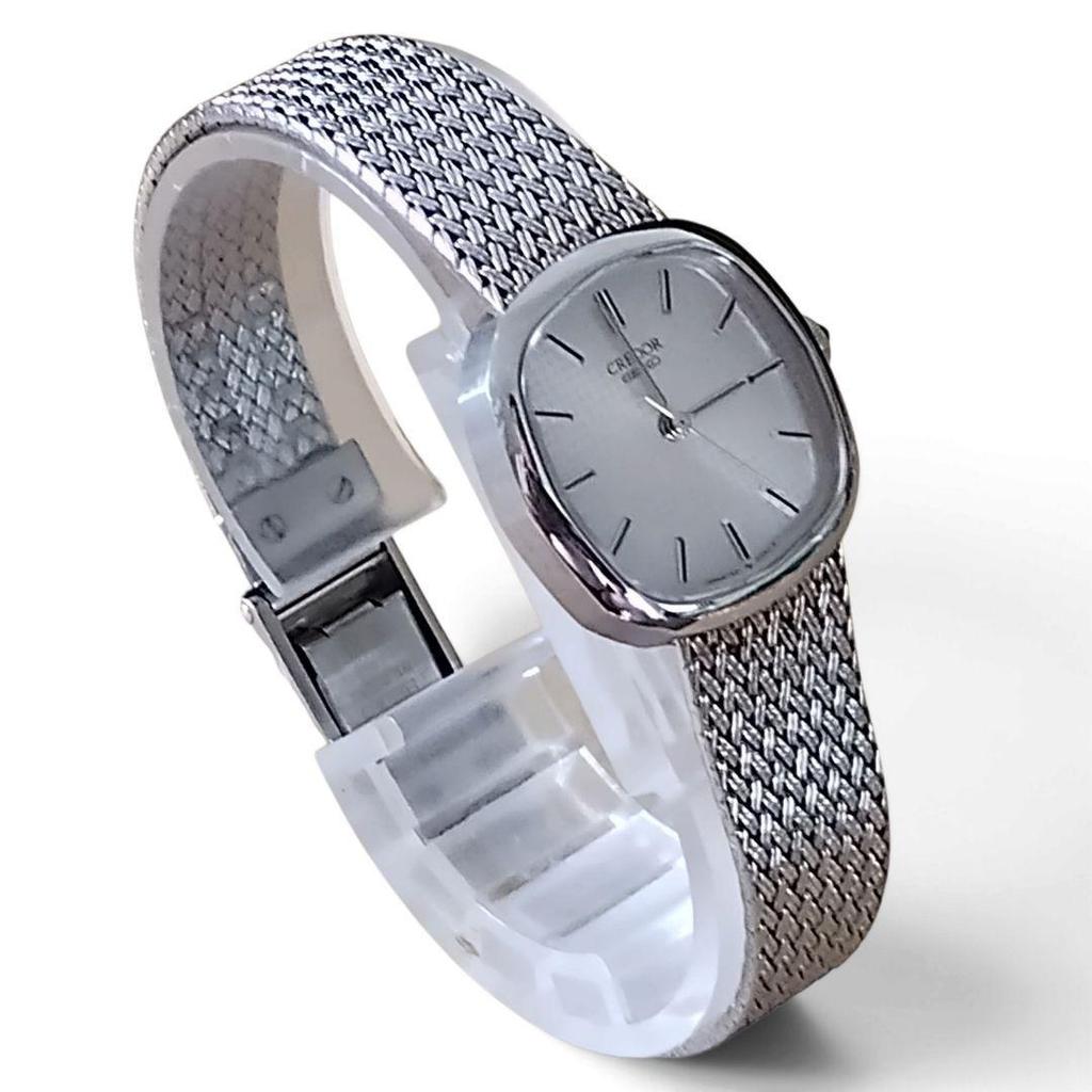 Used SEIKO Credor Ladies Quartz Watch 1421-5020 Square