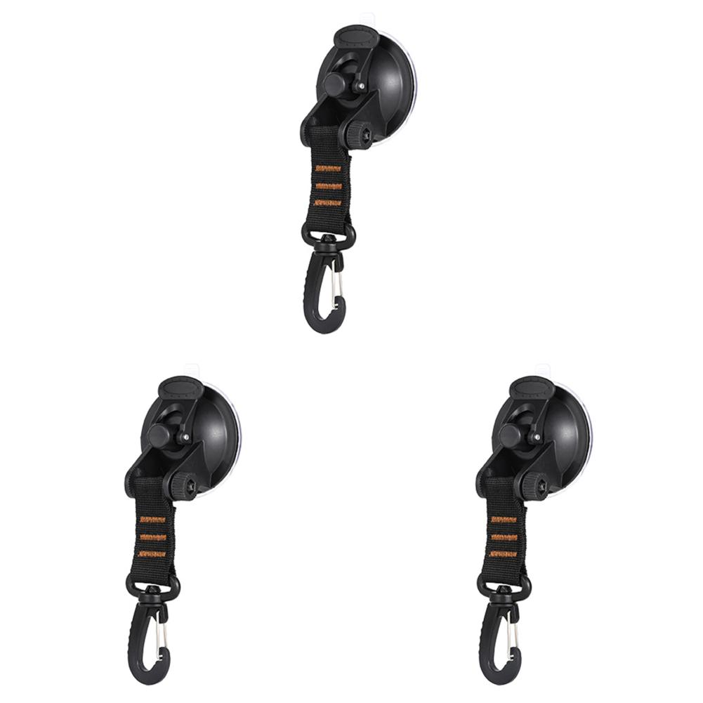 

#L Reusable Suction Cup Hook Wall Hanger No Punching with Securing Hook (Orange)