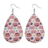 Fashion Leather Earrings Lightweight Faux Leather Leaf Earrings Teardrop Dangle Handmade For Women Girls Jewelry Wholesale