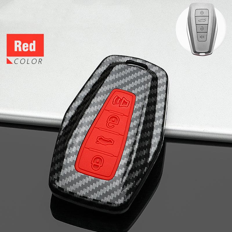 Carbon Car Key Cover Case for Geely Coolray X6 geometry c Emgrand Global kulrey Hawk GX7 okavango smart Remote Car Accessories