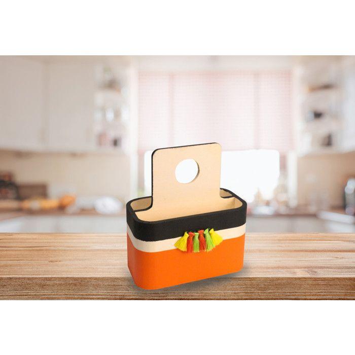 Pot à couverts - Bois - 16x9,5x17 cm - Décoratif - Mixte - Pratique