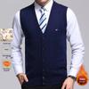 Pierre Cardin Men's Wool-Blend V-Neck Knit Vest