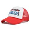 Color Block Cross-border Graffiti Mesh Baseball Cap with Curved Brim