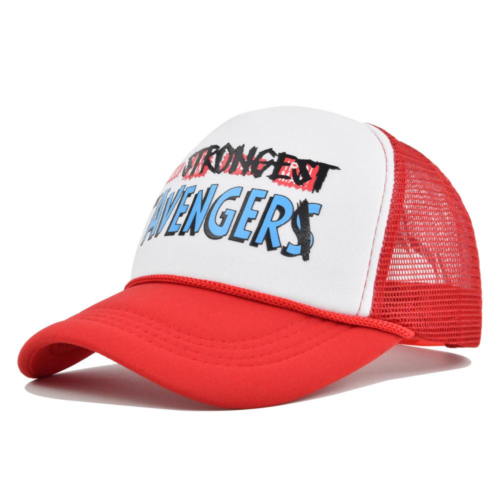 Color Block Cross-border Graffiti Mesh Baseball Cap with Curved Brim