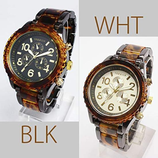 Äkta SORRISO Citizen Miyota Urverk Sköldpaddsmönstrat Falskt Urtavla Klocka Klocka SRHI14-BLK Herr