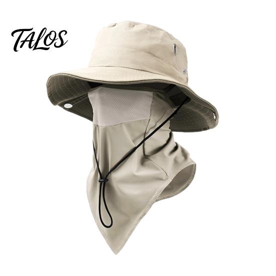 Cappello da Sole da Viaggio, Cappello Traspirante in Rete, Pescatore con Protezione Facciale Rimovibile e Sciarpa per Collo ad Asciugatura Rapida, Protezione a 360 Gradi, Coulisse Regolabile