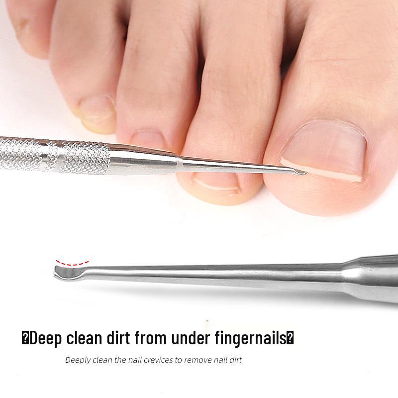 Stainless Steel Nail Tool for Cleaning Grooves, Lifting, and Correcting Ingrown Nails