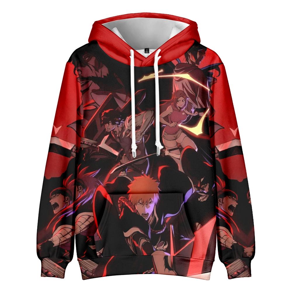 Unisex BLEACH Anime Hoodie Sweatshirt Cartoon Printed Streetwear Hoodies for Couples Men Women