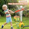 Water Sprinkler Baseball Toy Snail for Kids 3–12, 2 In 1 Outdoor Dual Sprayer Hitting Game with 360° Adjustable Spray, 80–120cm Water Jet