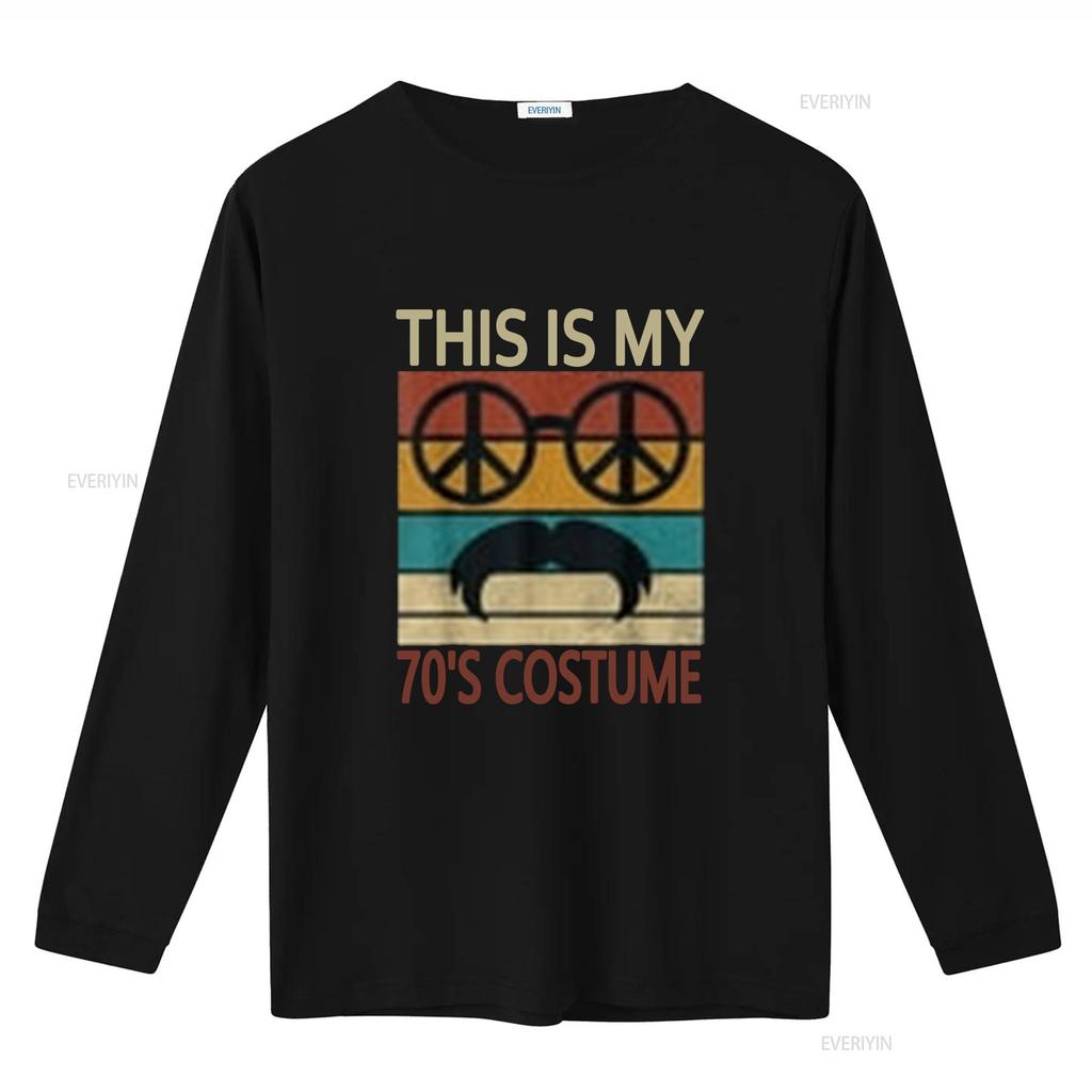 This Is My 70s Costume 70 Styles Men s Disco 1970s Outfit T Shirt Black 2X Large vintage Washed Stylish Versatile homme Soft