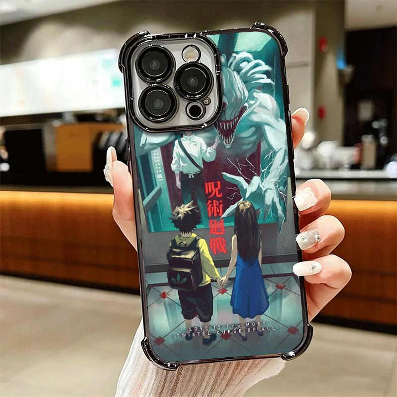 Anime Yuta Okkotsu JUJUSU Soft Phone Case For iPhone 15 16 17 Air 14 Pro Max 16E Plus 13 12 Mini Plating Anti-Fall Fundas