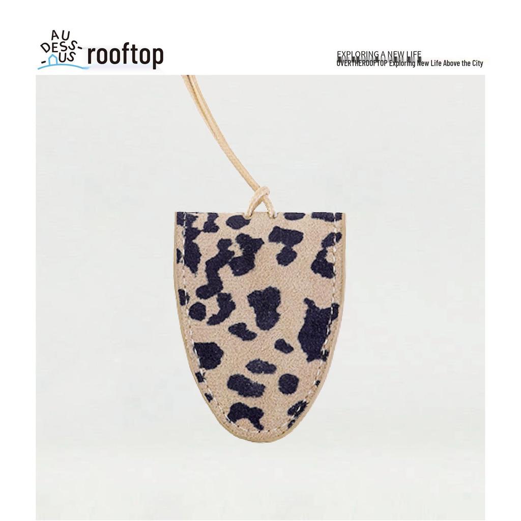 Leopard Print Suede Magnetic Eyeglass Necklace Chain