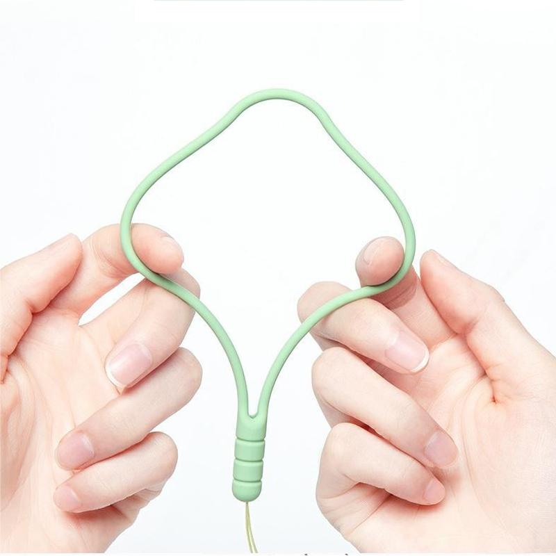 Silicone Phone Wrist Strap Solid Color Short Lanyard Anti-lost Hand Wrist Band For Mobile Phone Case Key USB Flash Drive Earbuds Accessory