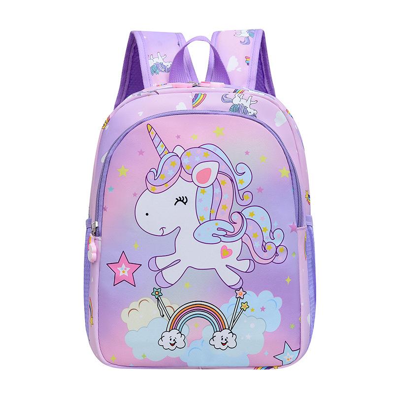

Children s cute kindergarten students new supply primary school bag boys and girls cartoon backpack фиолетовый