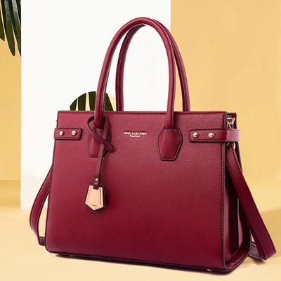 Echte Handtaschen für Damen Neue Luxus-Damenhandtaschen Damen Leder Schulter-Top-Griff-Crossbody-Taschen Lässige Tote-Tasche