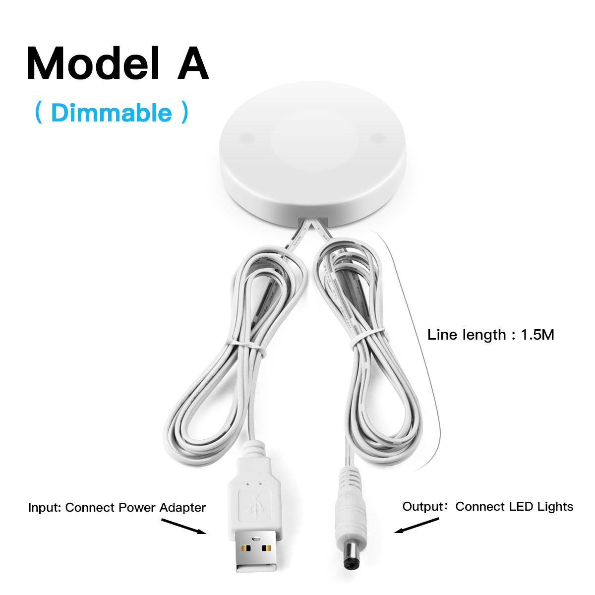 

DC 5 В USB светодиодный диммер с сенсорным датчиком, проницаемый 25 мм, дерево, стекло, акрил, затемняемый переключатель, сделай сам, кухонный шкаф, лампа для гардероба