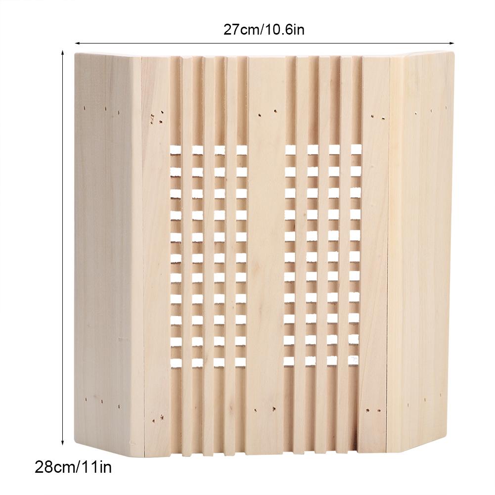 Saunová místnost Čtvercové dřevěné rohové stínidlo Kryt světla Saunové příslušenství