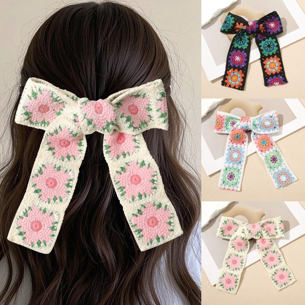 

Elegant Bow Hair Clip Bohemia Style Headwear Fashion Barrette Styling Accessories B