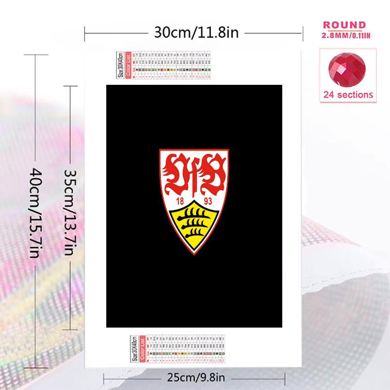 Vintage Shield Emblem 100% Round Full Drill 5D DIY Diamond Painting Embroidery Cross Stitch Rhinestone Decor