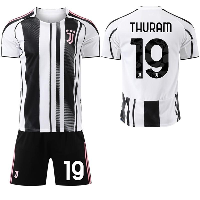 Sezonul 2022-26 Sezonul 7 Chiesa 9 Hovic Negru Alb Jachetă de Fotbal Ediție pentru Copii Set Tricou de Casă Juventus
