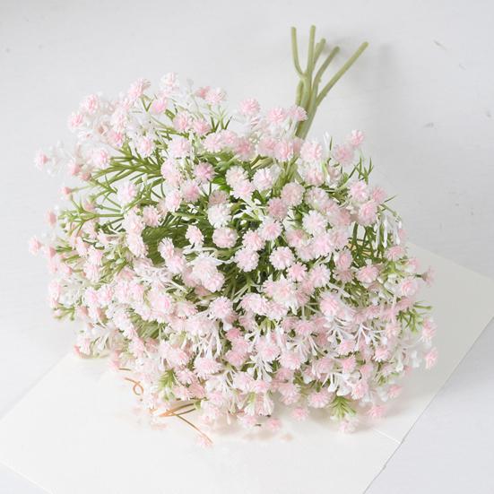 7 Bundles Baby's Breath Artificial Flower Faux Silk Gypsophila Flower Bouquet for Wedding