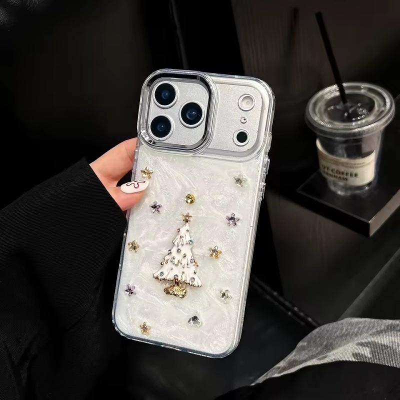

Luxury Christmas Tree Phone Case For IPhone 17 17Pro 17 ProMax 17Air 16 15 14 13 12 11 ProMax 14 15 16 plus TPU Phone Cover iPhone 11