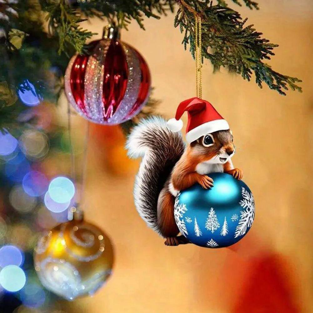 Niedlicher Hängeornament mit Eichhörnchen-Motiv, Autoanhänger mit Umhängeband, einfach aufzuhängen, vielseitiger Taschenanhänger, Schlüsselanhänger-Dekoration