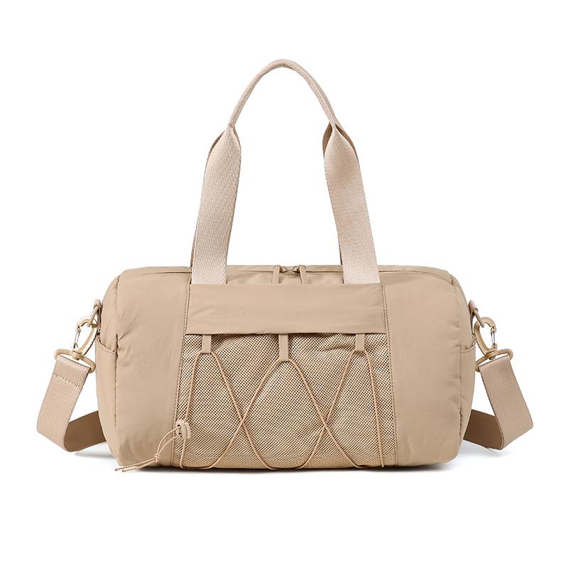 Luggage Bag Large Capacity Foldable Storage Bag Solid Color Water-Repellent Travel Bag